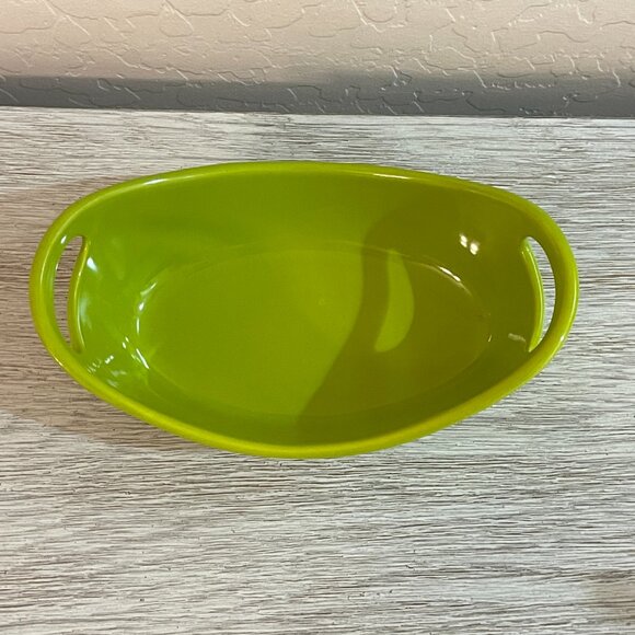 Rachael Ray Baking Dish Lime Green Oval 12 oz - Picture 5 of 8
